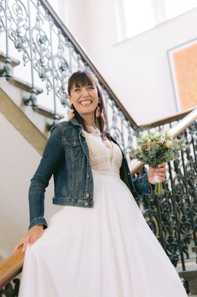 photographe mariage lille escalier mairie