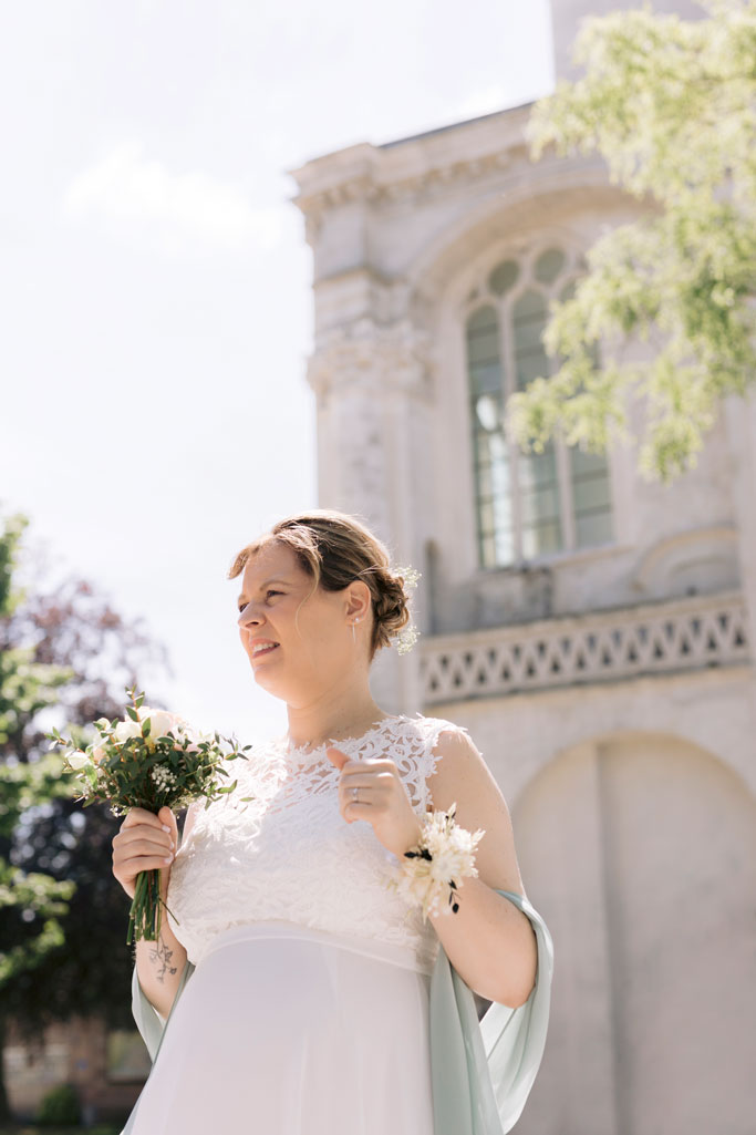 Portrait mariée style fine art par photographe mariage à Lille